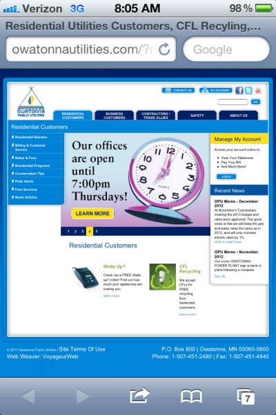 Website before web app