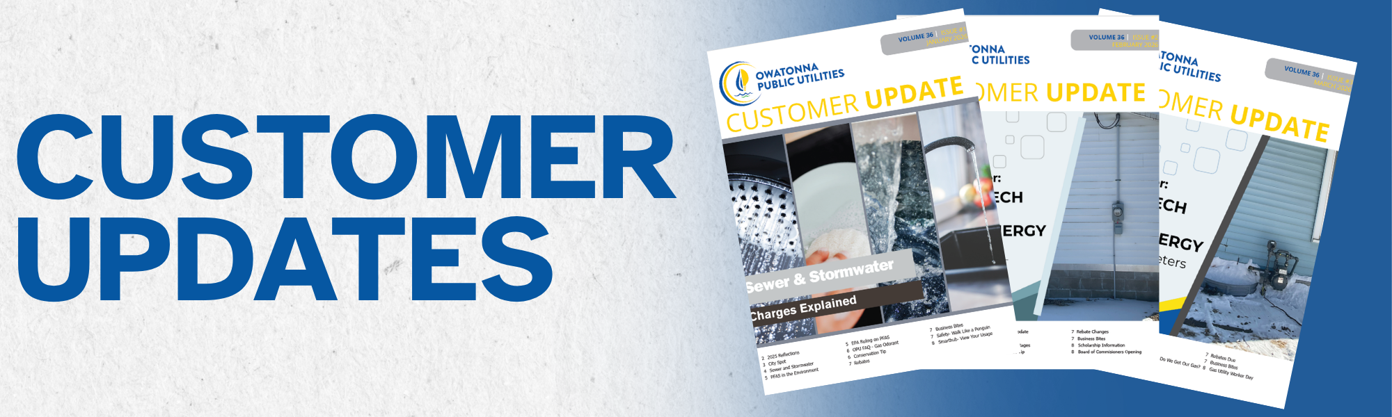 Customer Updates- Web Banner Customer Updates
